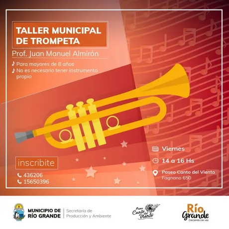 Río Grande Están abiertas las inscripciones del Taller de Trompeta