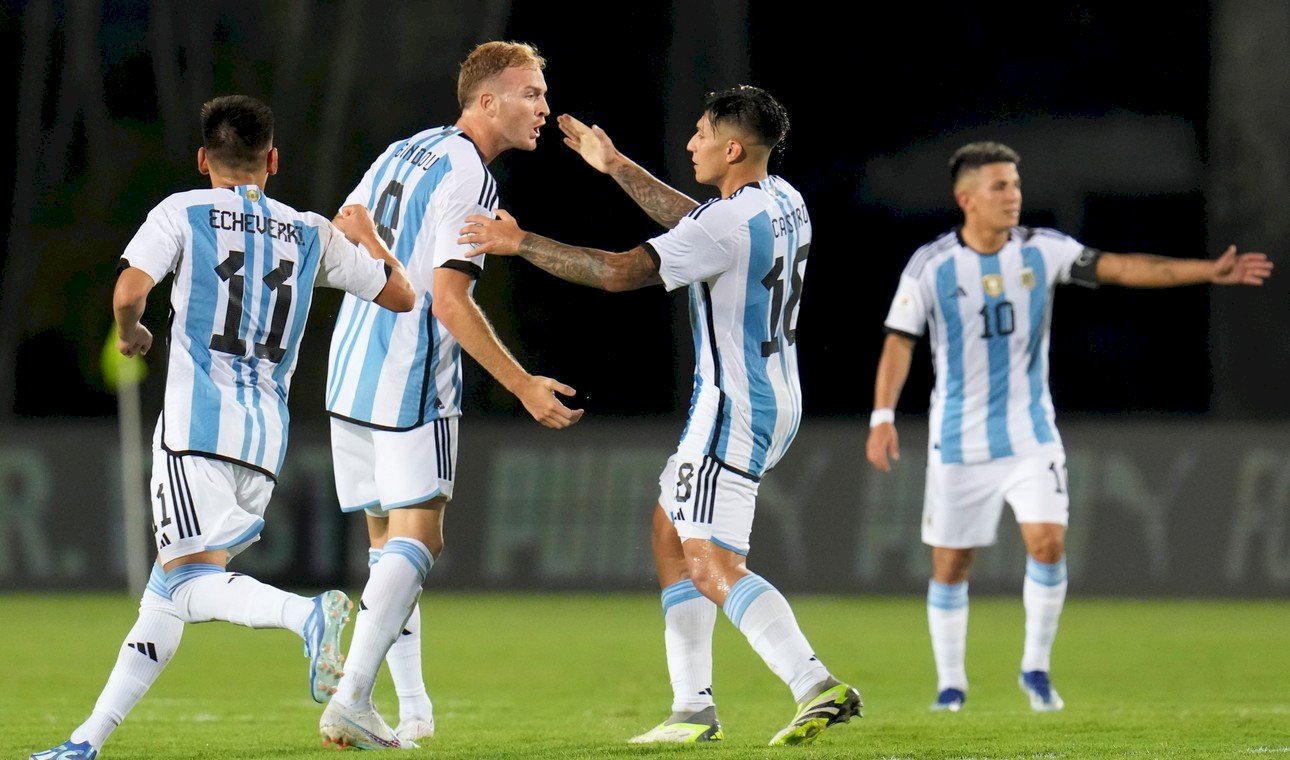 La Selección Sub 23 de Argentina arrasa a Paraguay en el primer amistoso previo a los Juegos Olímpicos.