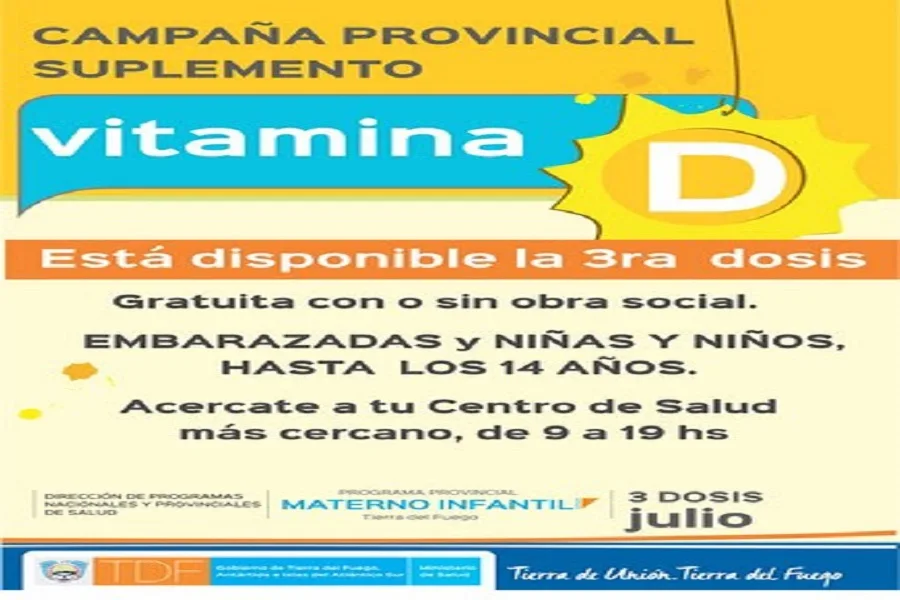 Campaña de Vitamina D: Está disponible la tercera dosis