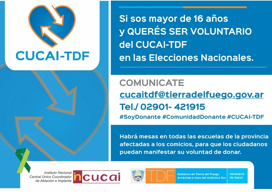 El CUCAI TDF convoca a voluntarios para las Elecciones Nacionales