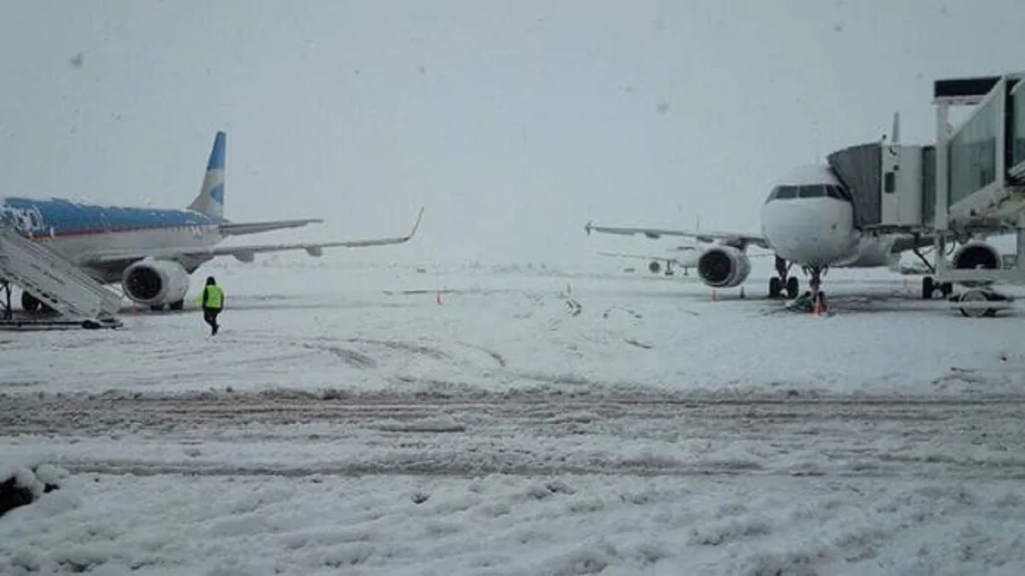 Temporal de nieve y viento en la Patagonia