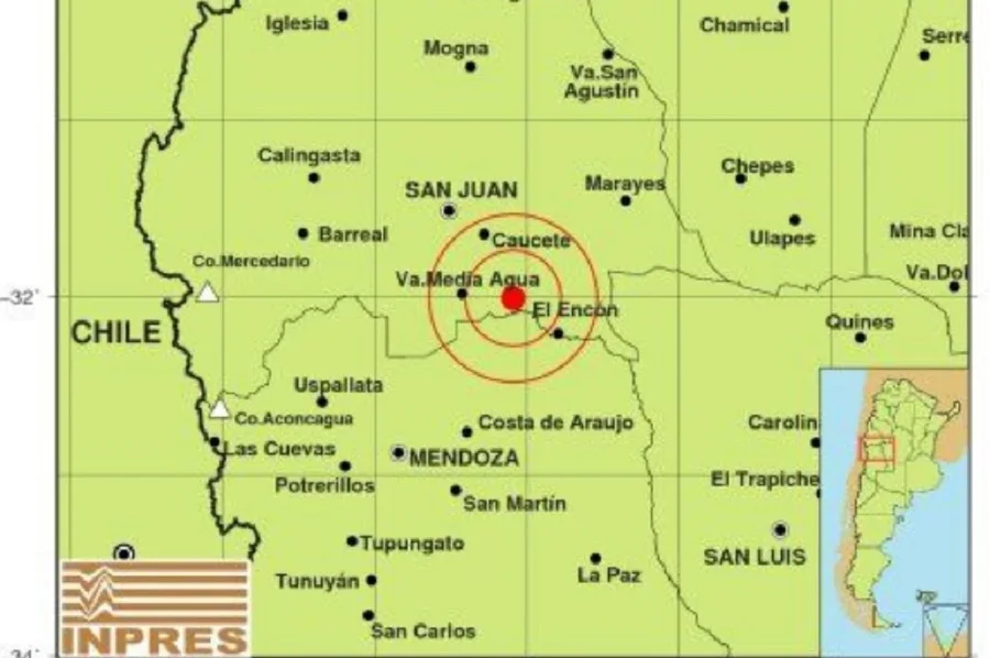 Un temblor sacudió anoche la provincia de San Juan