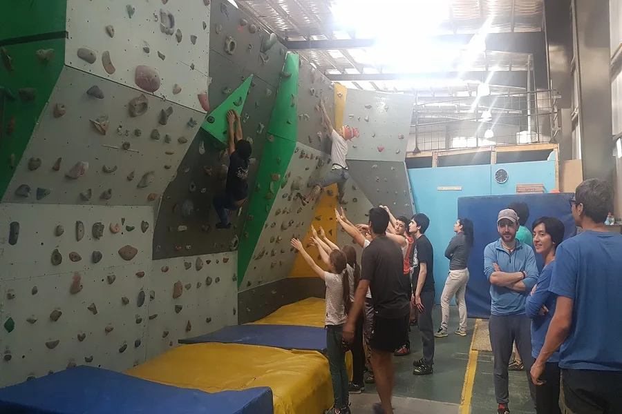 Se llevó adelante un encuentro de escalada en la palestra del Skate Park