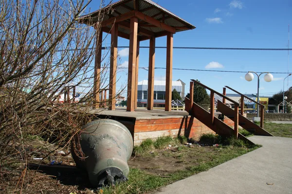 La Campana de la paz, abandonada desde hace un tiempo.