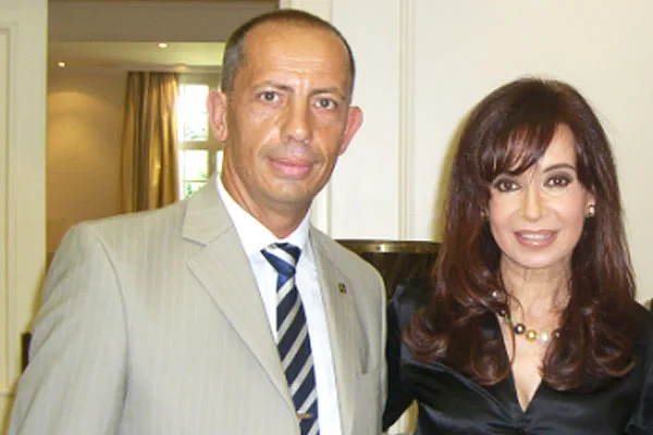 Rubén Sciutto junto a Cristina Fernández de Kirchner.