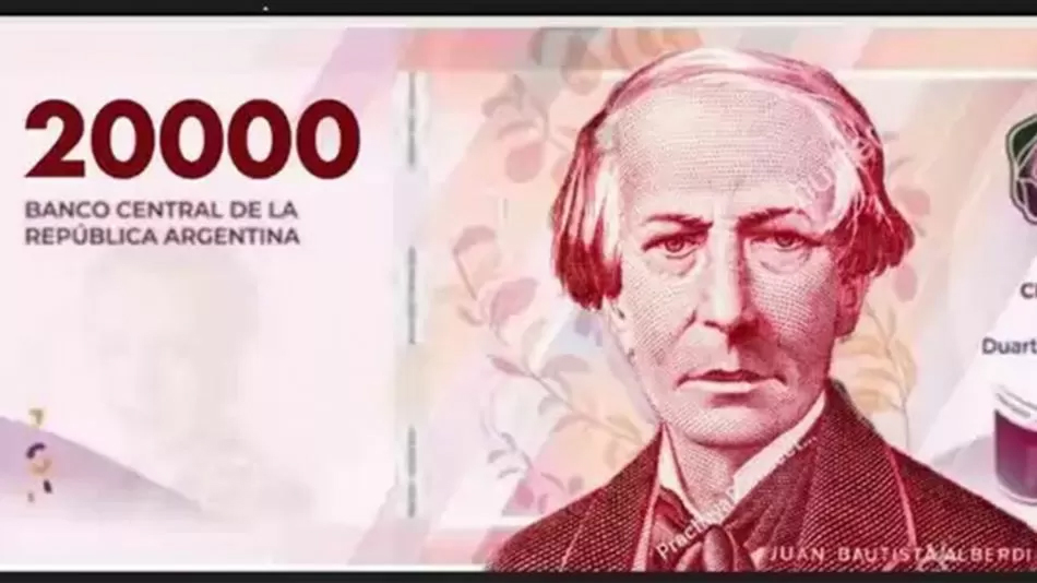 El nuevo billete de $20.000 llegará a fines de octubre