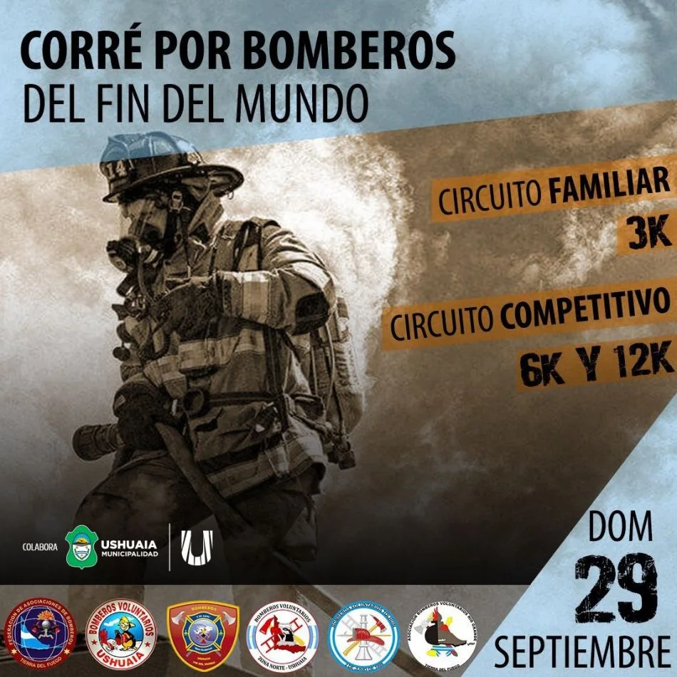 Carrera urbana por bomberos del Fín del Mundo