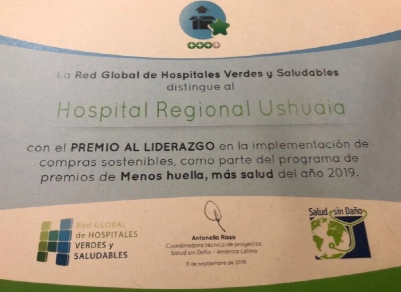 El HRU fue premiado por el Programa Latinoamericano " Menos Huellas, más Salud"