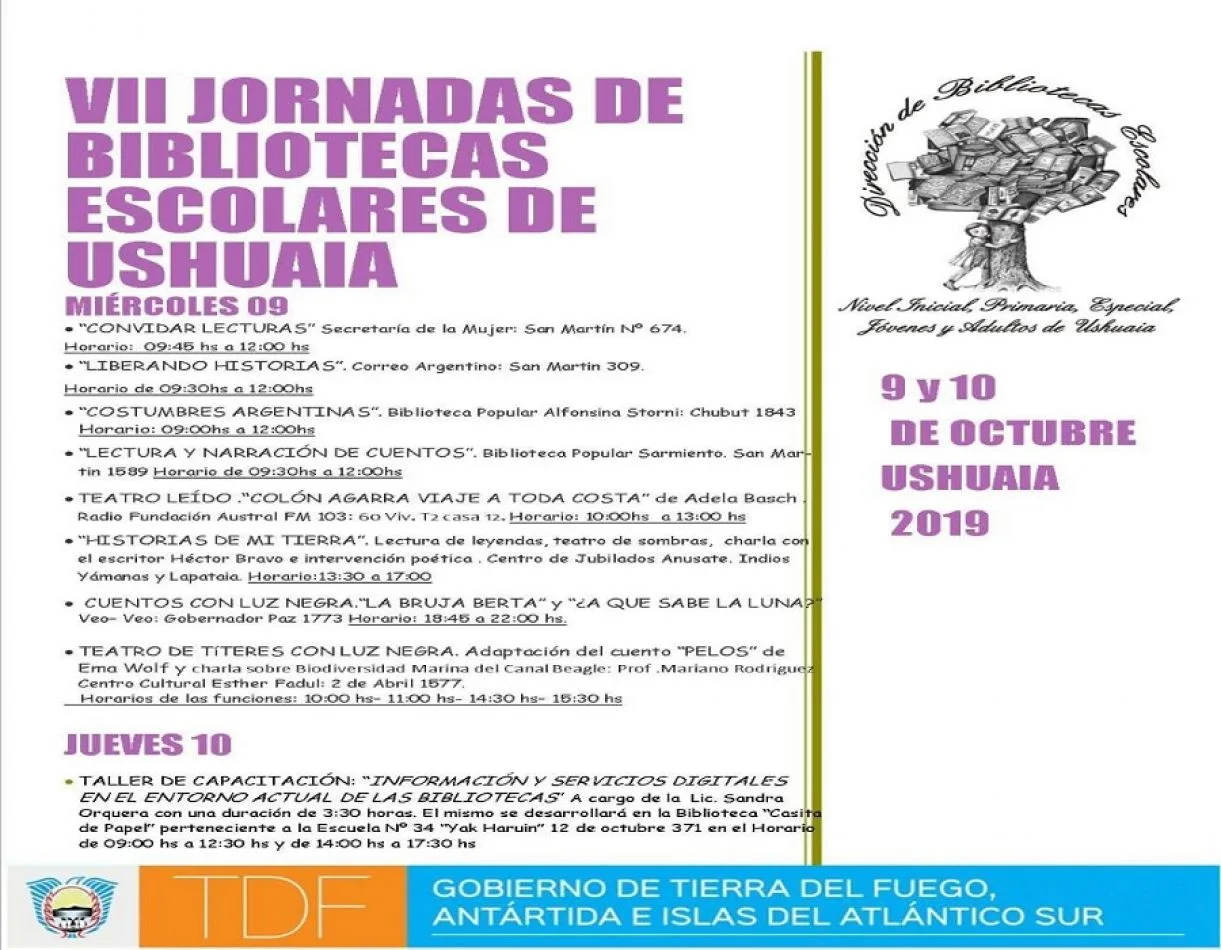 Nueva edición de Jornadas de Bibliotecas Escolares de Ushuaia