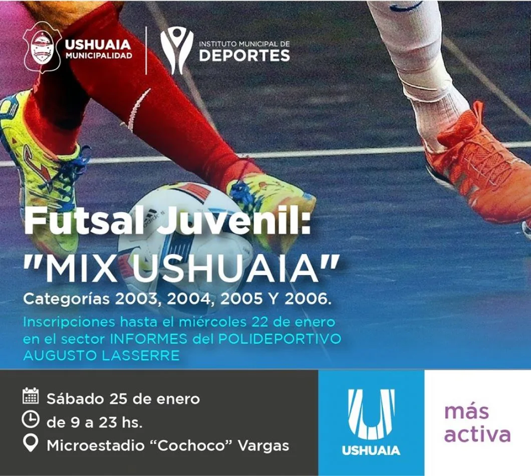 Se viene el torneo de futsal juvenil del Ushuaia Mix