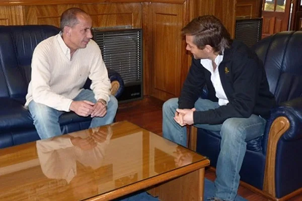 Rubén Sciutto y Federico Sciurano, durante la reunión mantenida este viernes.