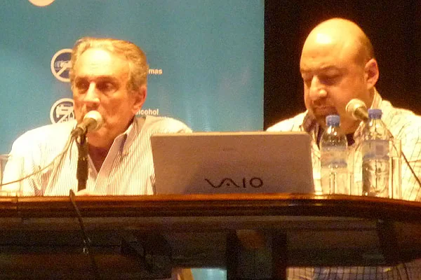 Juan María Traverso,durante su charla con el auditorio.