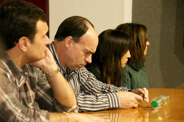 Blanco, durante la reunión, junto a sus pares Marinello, Rojo y Siracusa.