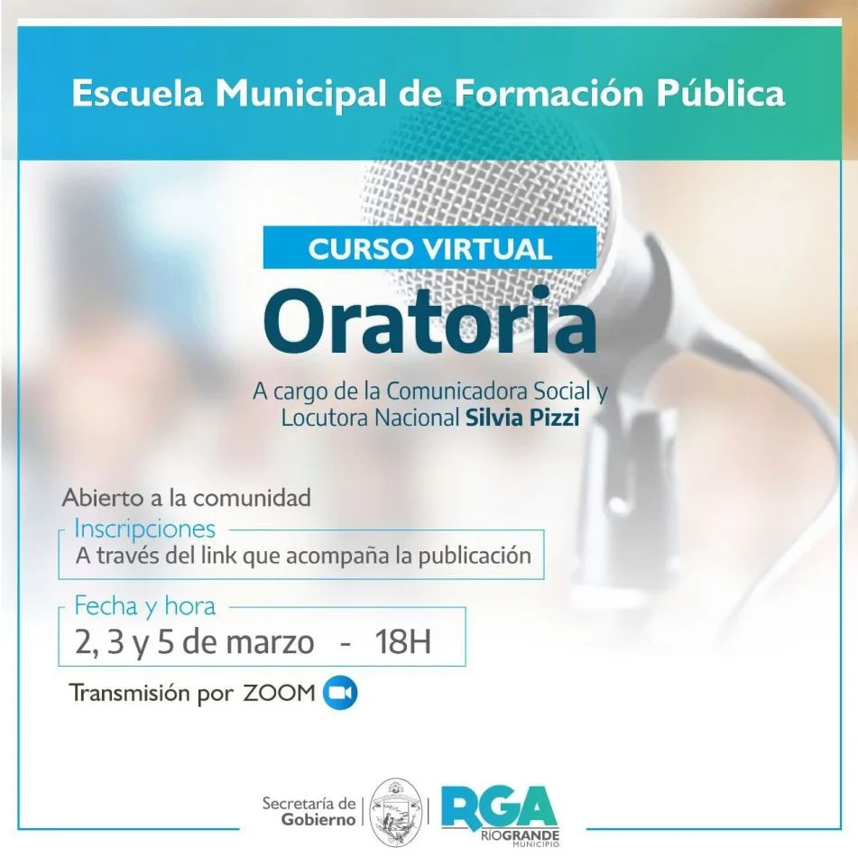 El Municipio brindará curso de oratoria