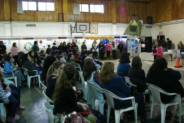 Sandra Molina, durante el discurso enel cierre de la Feria de Ciencia.