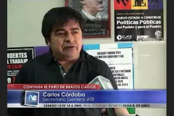 Secretario General de la Asociación de Trabajadores del Estado Ushuaia, Carlos Córdoba.