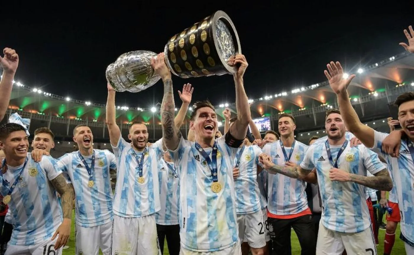 La selección argentina, campeona de la Copa América 2021 en Brasil.