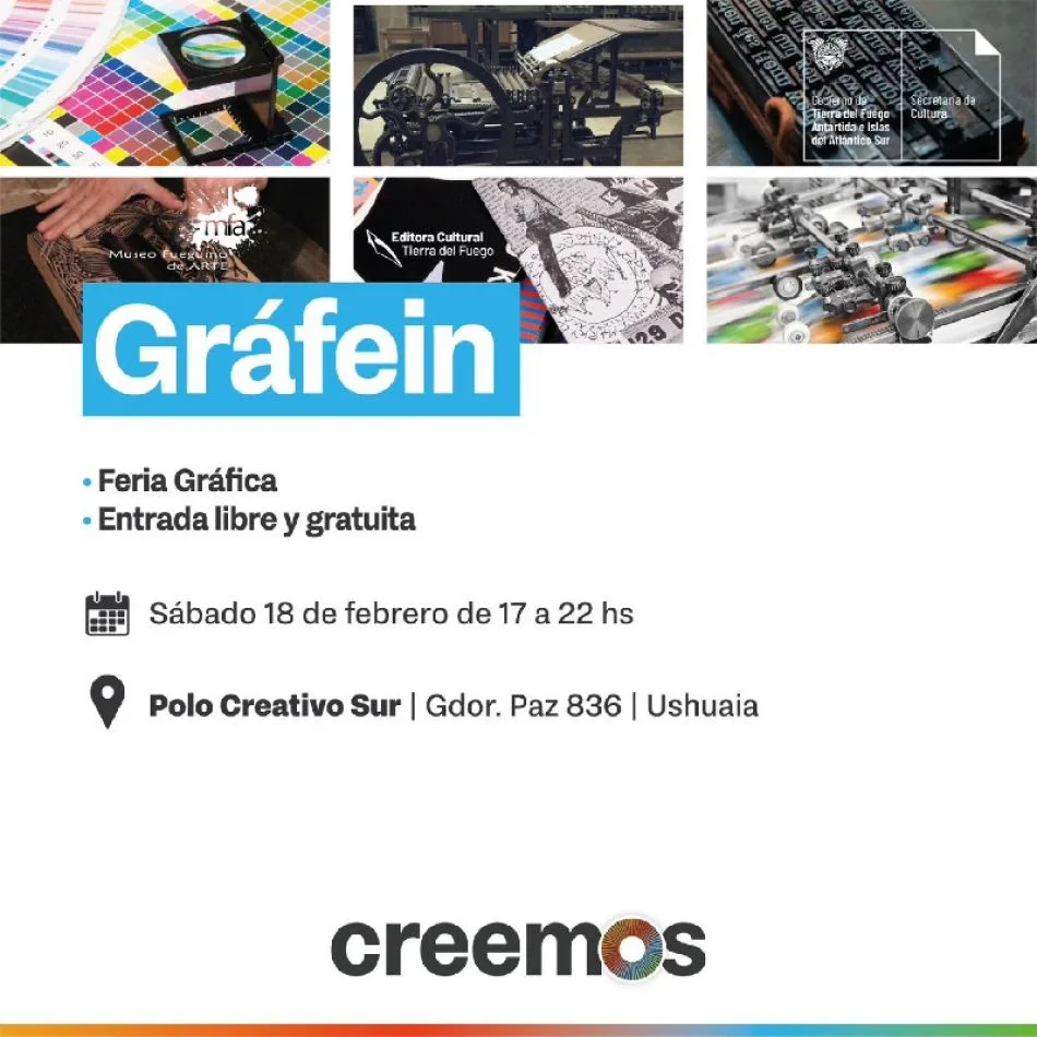 Se llevará adelante en Ushuaia la feria gráfica Gráfein