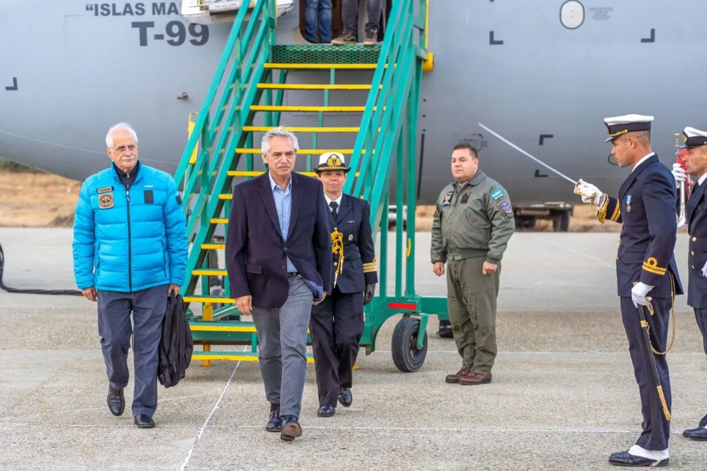 Presidente Alberto Fernández en la ciudad de Ushuaia.