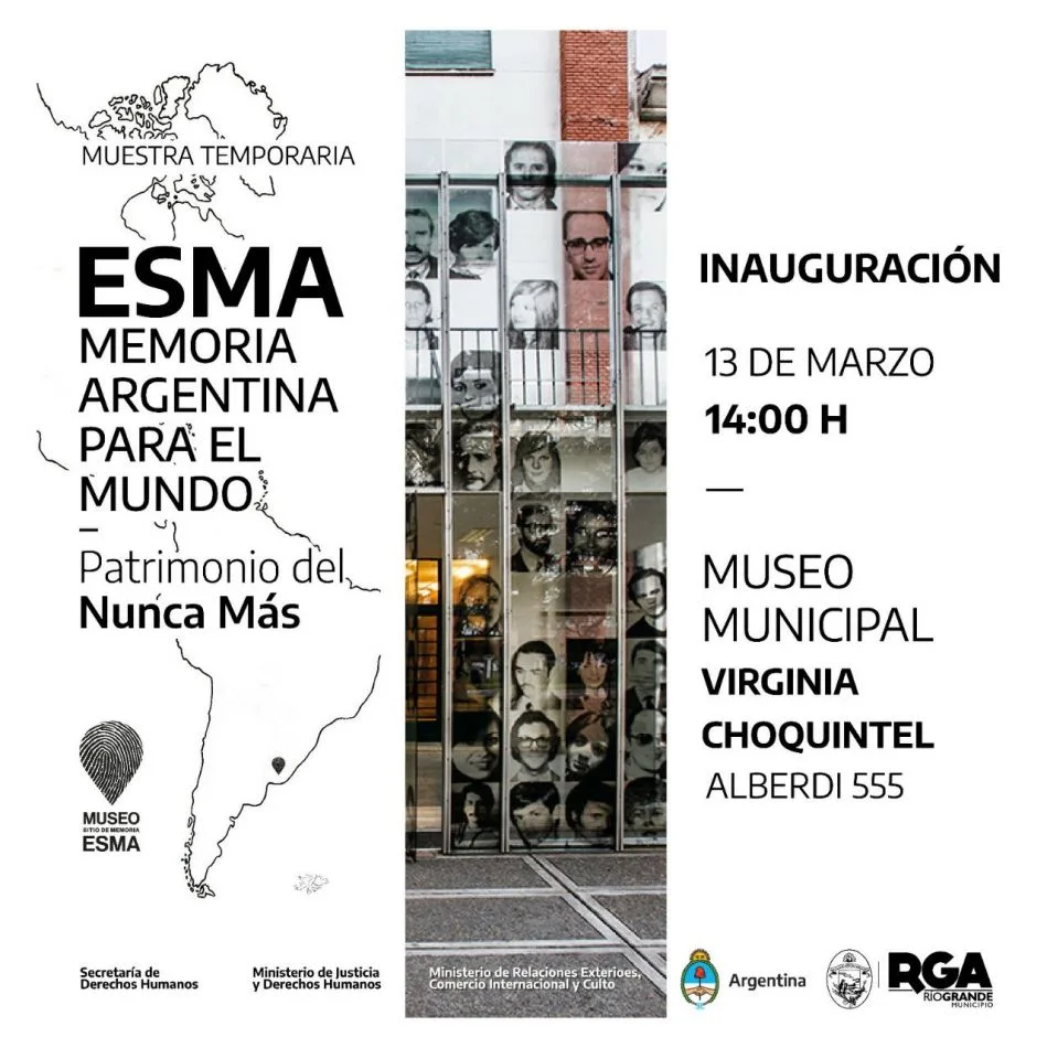 Se inaugurará la muestra  "ESMA Memoria Argentina para el mundo. Patrimonio del Nunca Más"