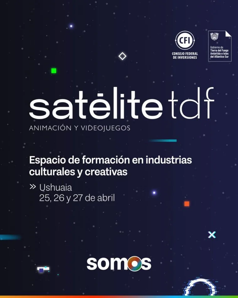 Desde el 25 al 27 de abril se realizará "Satélite TDF sobre animación y videojuegos" en Ushuaia