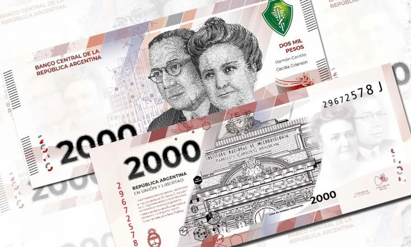 Los nuevos billetes de $2.000 ya están en poder del Banco Central (BCRA), que ahora deberá decidir cuándo comenzarán a circular.