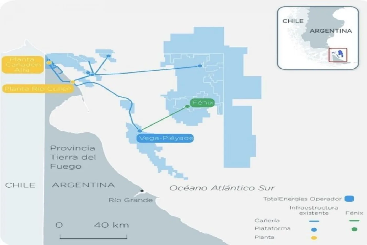 TotalEnergies invierte U$S 150 millones para compensar la declinación gasífera de la Cuenca Austral y un parque eólico