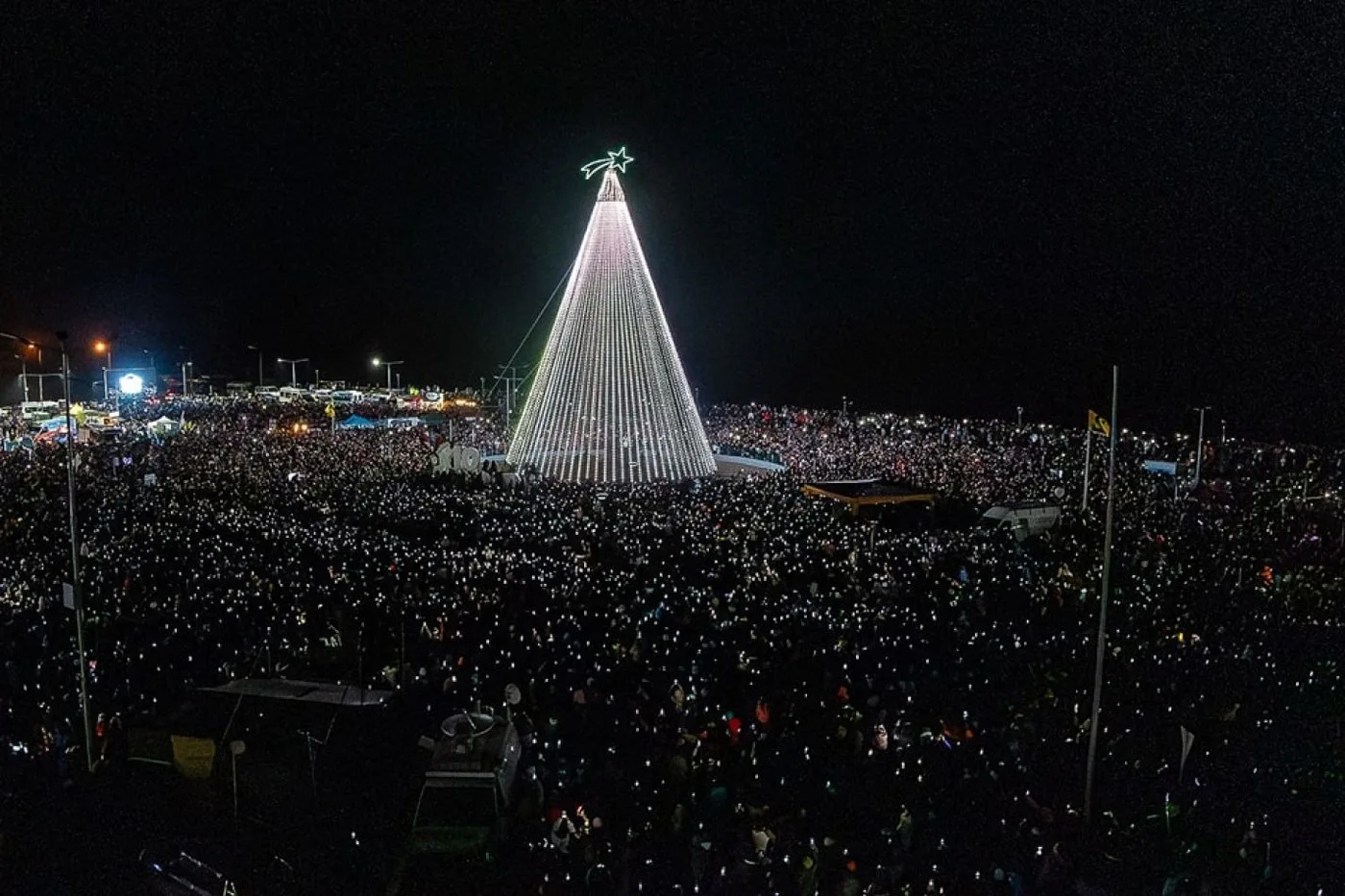 Río Grande vivió un nuevo encendido del arbolito