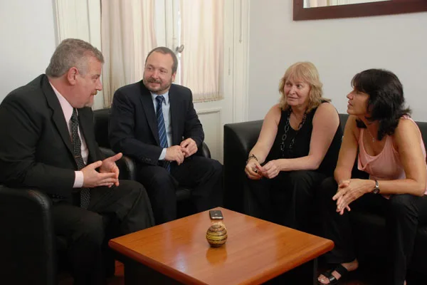 José Martínez y Martín Sabatella, durante uno de los encuentros en el Congreso.