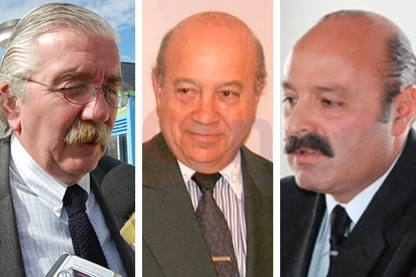 Luis Ricca, Mario Robbio, Javier Muchnik, tres de los jueces cuestionados.