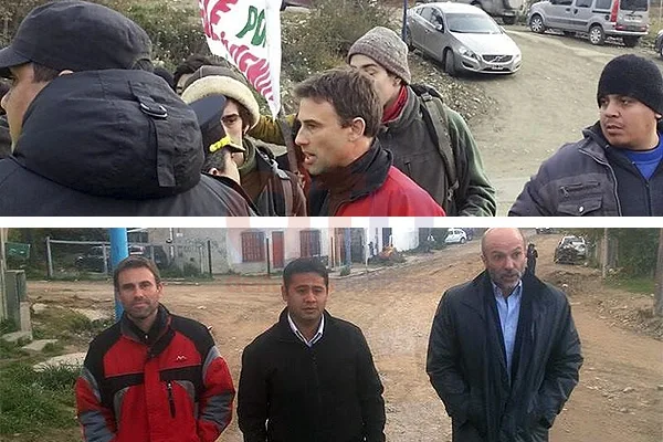 La misma persona junto a los agitadores y también junto a Silvio Bocchicchio.