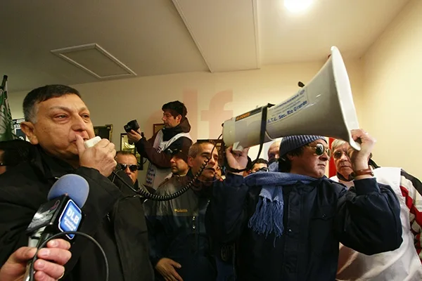 Rubén Ibarra habló en representación de los trabajadores de televisión.