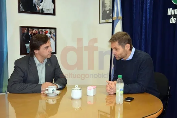 Araque y Sciurano dialogaron en dependencias municipales.