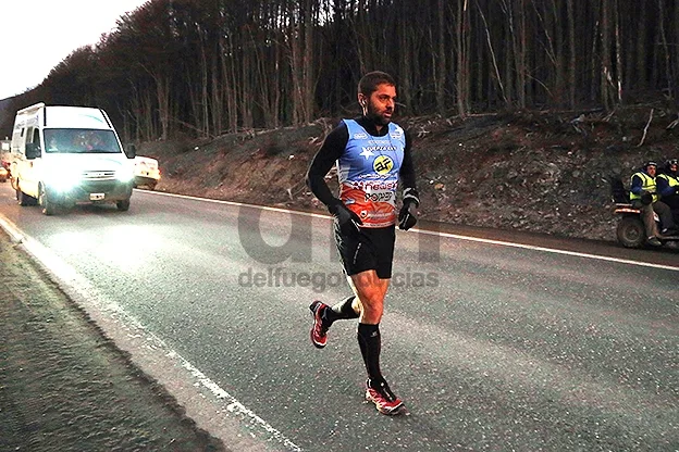 Federico Sciurano, a punto de culminar su tercera ultra amaratón solidaria.