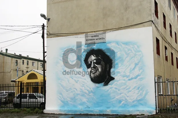 El mural fue pintado en Anadón y Aeroposta Argentina.