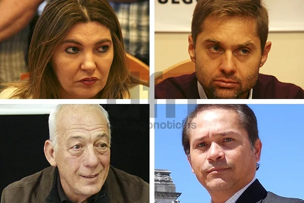 Bertone, Sciurano, Crocianelli y López, los cuatro candidatos a la gobernación.