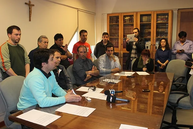 En la conferencia de prensa se anunció la movilización a Casa de Gobierno.