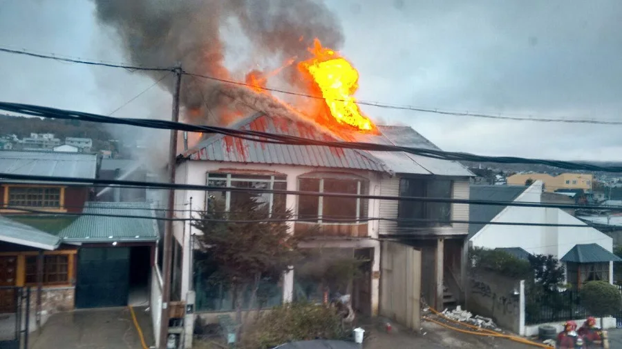 Se incendió una vidriería en Ushuaia