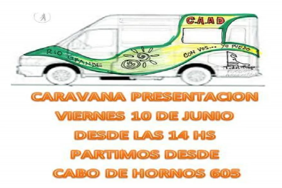 Caravana presentación del nuevo transporte del CAAD