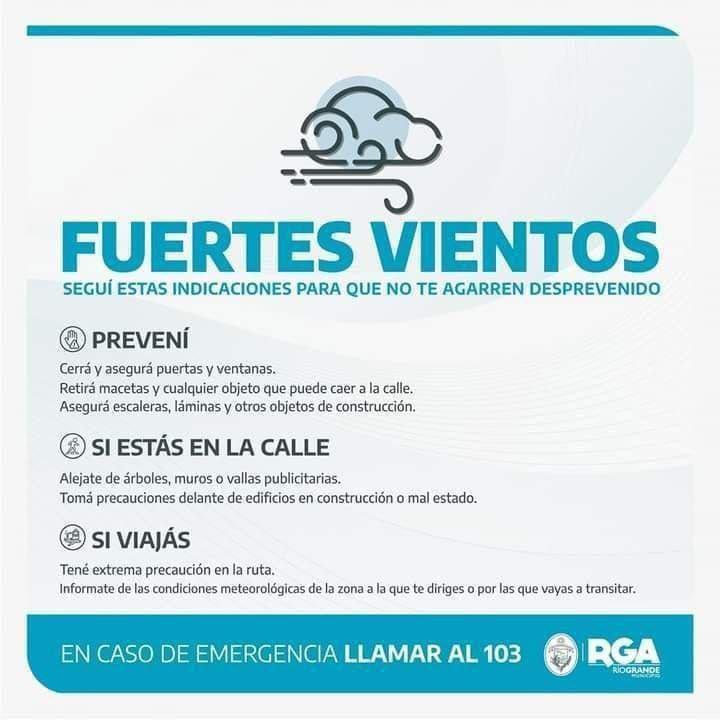 Alerta amarilla por fuertes vientos para este viernes