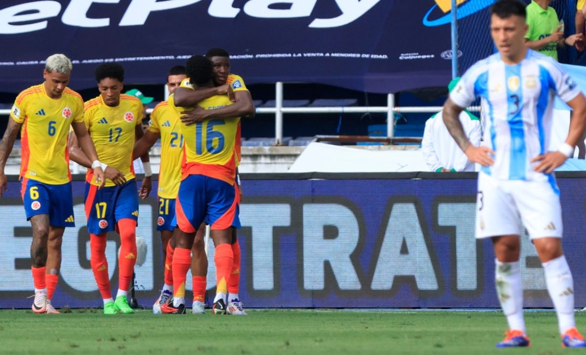 Argentina cayó ante Colombia por 2 a 1