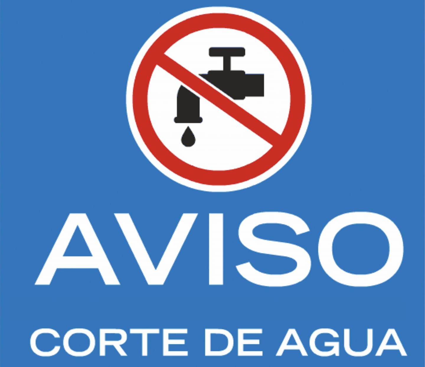 Anuncian corte de agua en barrio San Martín Norte