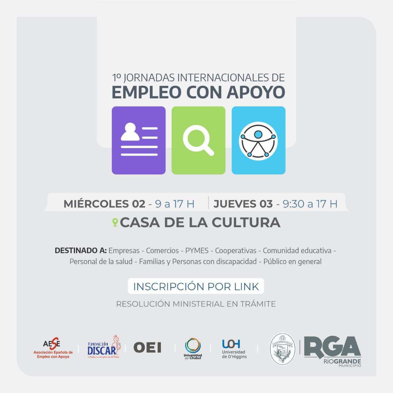 Río Grande se prepara para las 1ª Jornadas Internacionales de Empleo con Apoyo