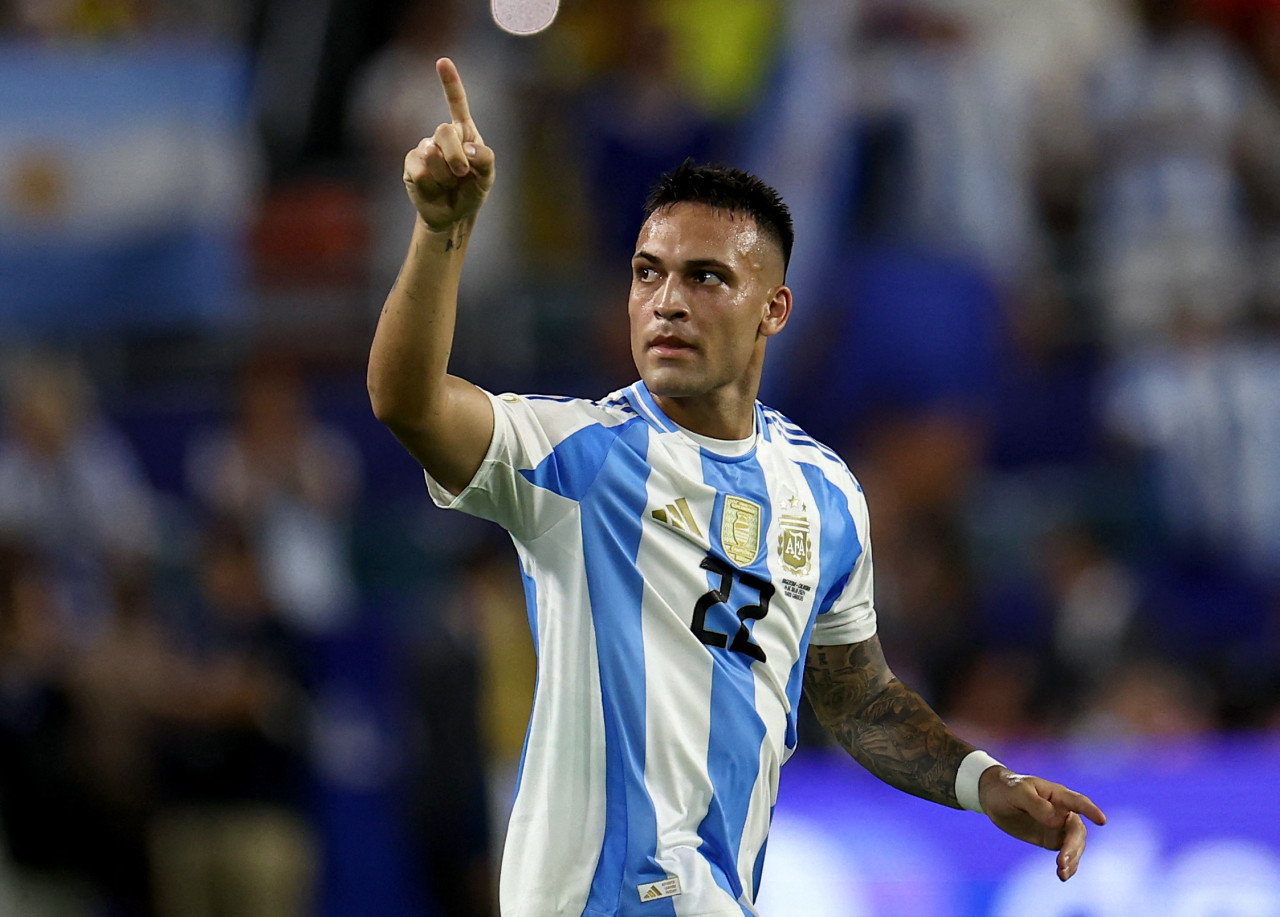 Lautaro Martínez marcó el gol del triunfo y se lo dedicó a Messi.