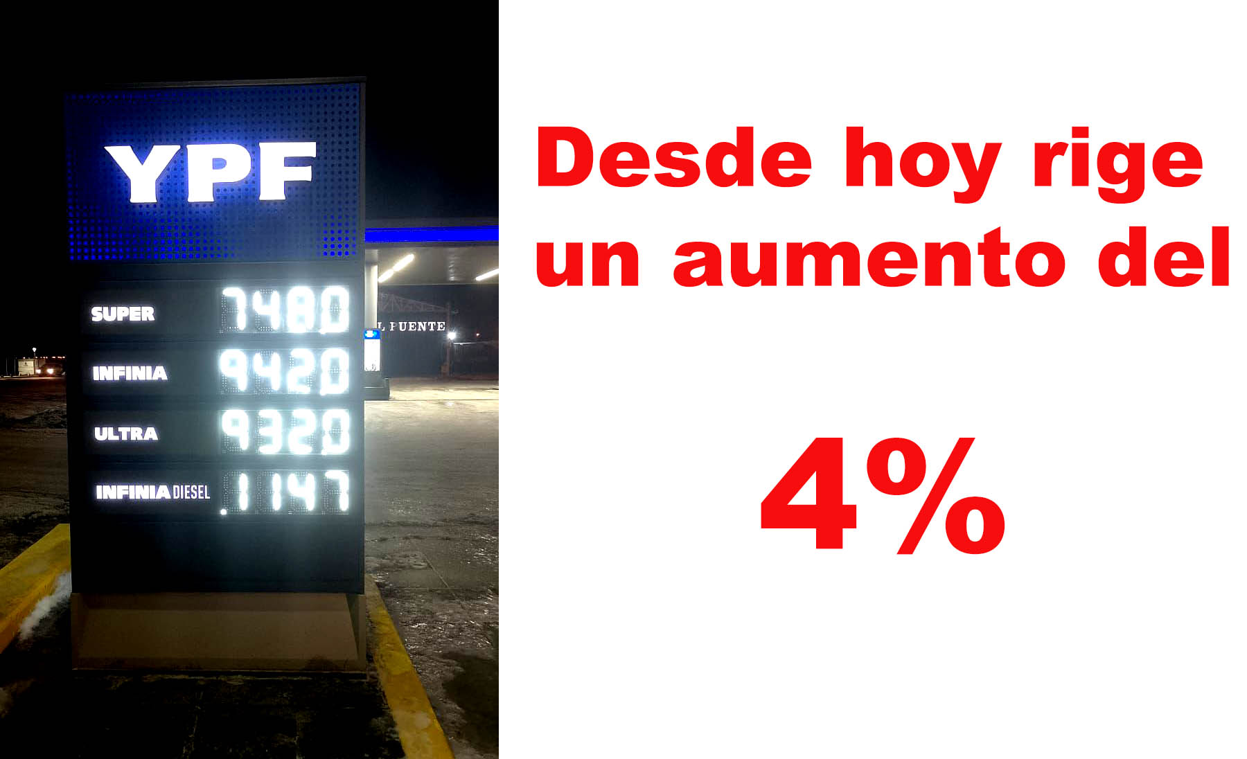 Nuevo aumento de precios de los combustibles