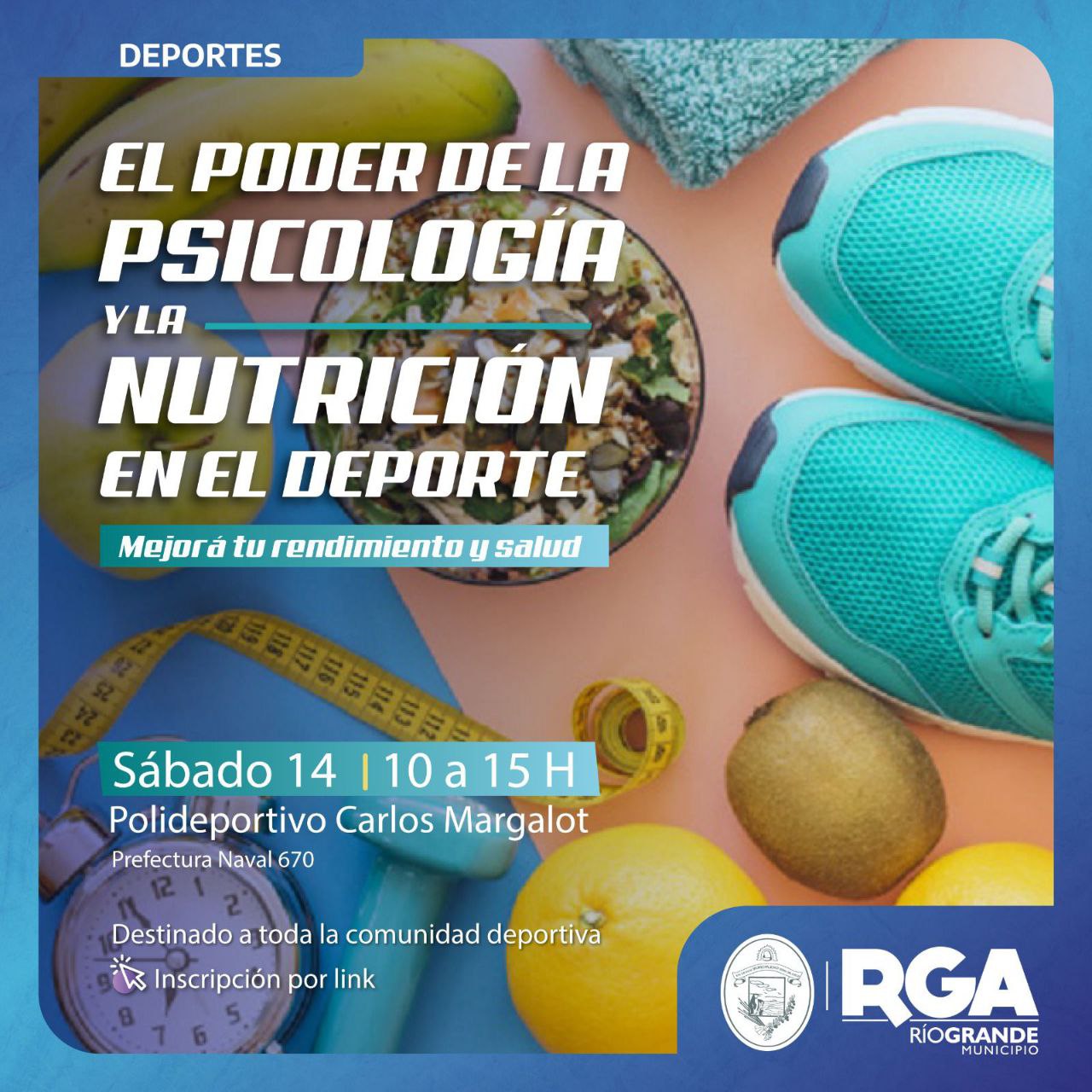 Río Grande abre inscripción para charla sobre psicología y nutrición en el deporte