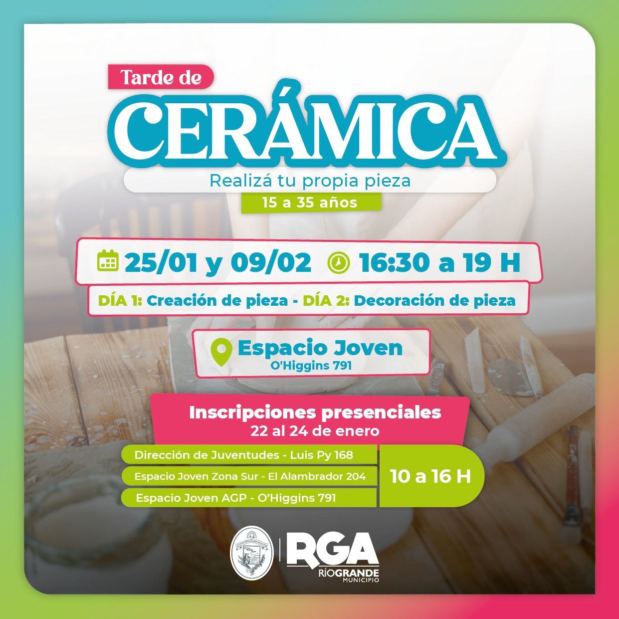 Tarde de Cerámica: Realizá tu propia pieza