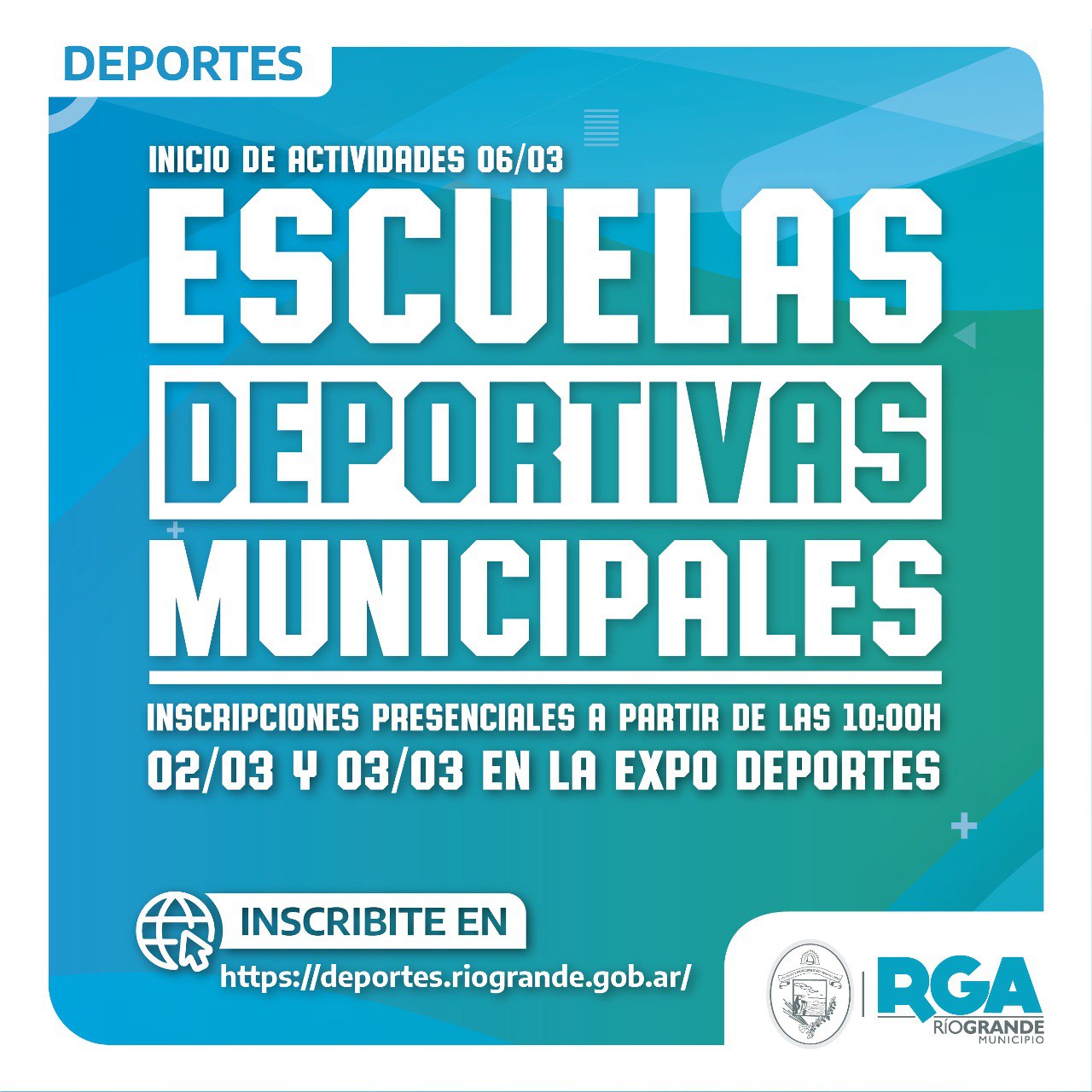 Comienzan las inscripciones para las escuelas deportivas municipales