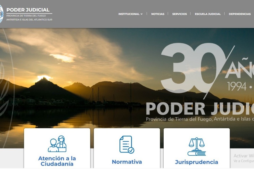 Nuevo sitio web del poder judicial de Tierra del Fuego