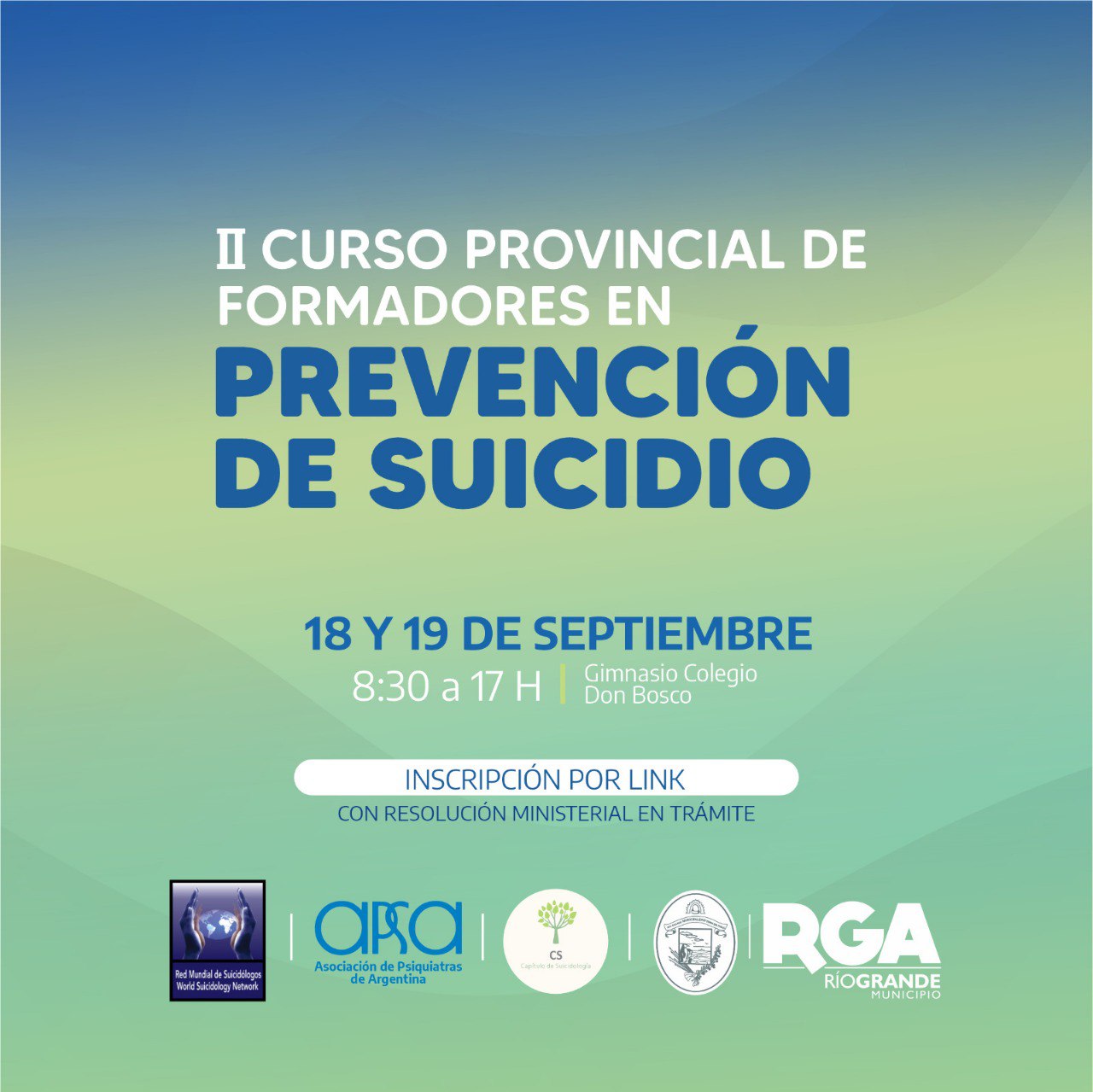 Abren inscripciones para el 2° Curso de Formadores en Prevención de Suicidio